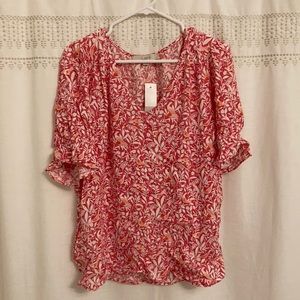 Loft Ruffled Sleeve Top